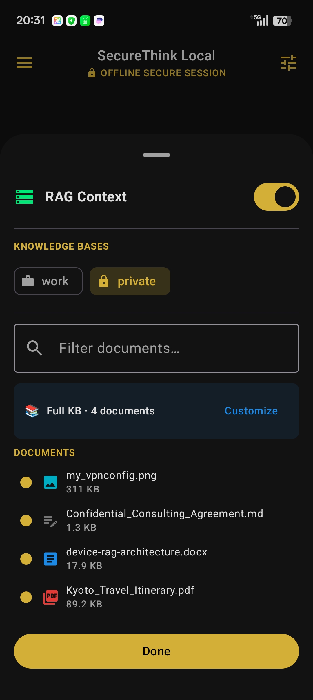 RAG Scope Selection